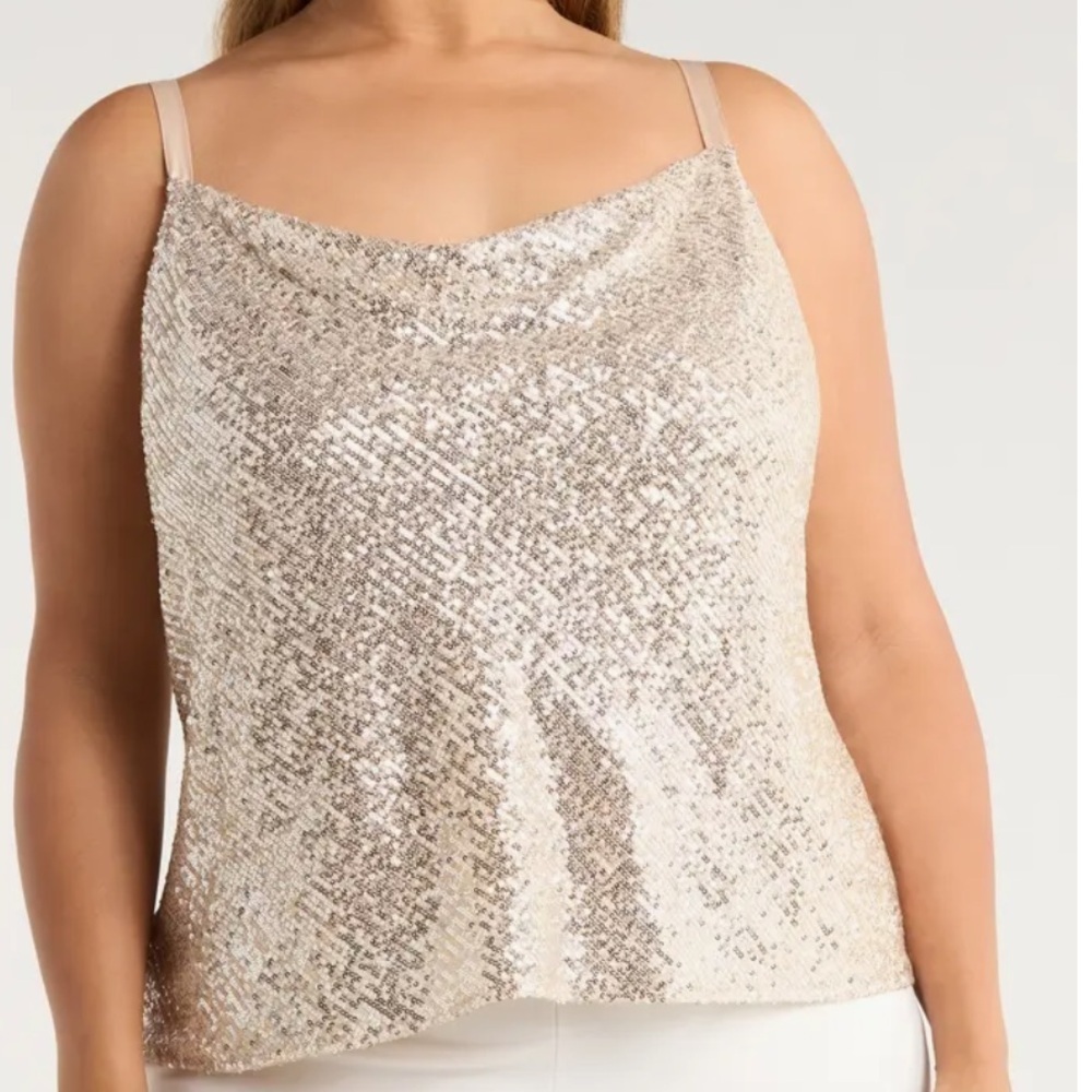 Sequin Cowl Neck Camisole
Tahari ASL